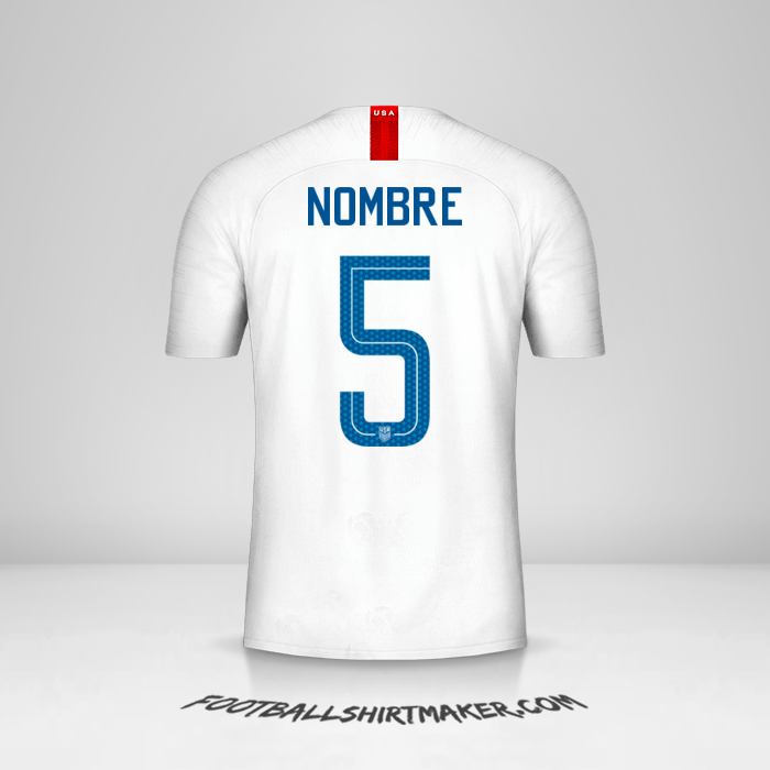 Camiseta Estados Unidos 2018 -  nombre - 5