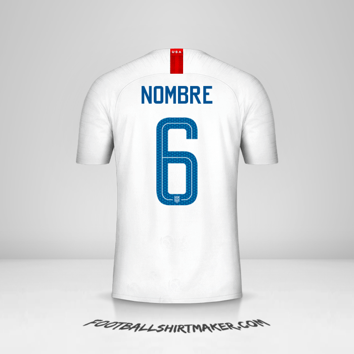 Camiseta Estados Unidos 2018 -  nombre - 6