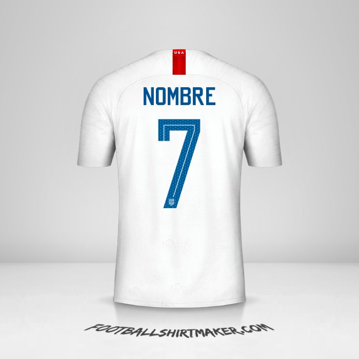 Jersey Estados Unidos 2018 -  nombre - 7