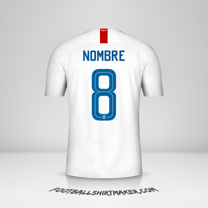 Jersey Estados Unidos 2018 -  nombre - 8