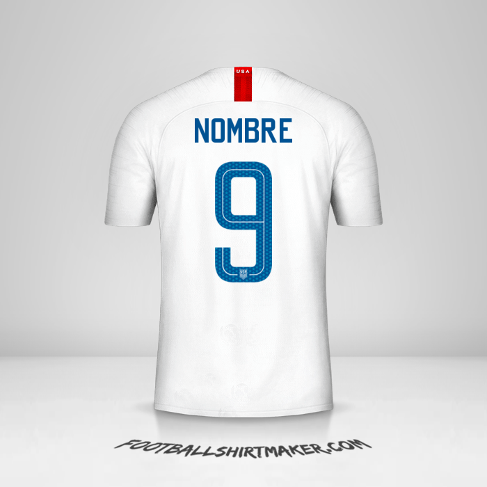 Camiseta Estados Unidos 2018 -  nombre - 9