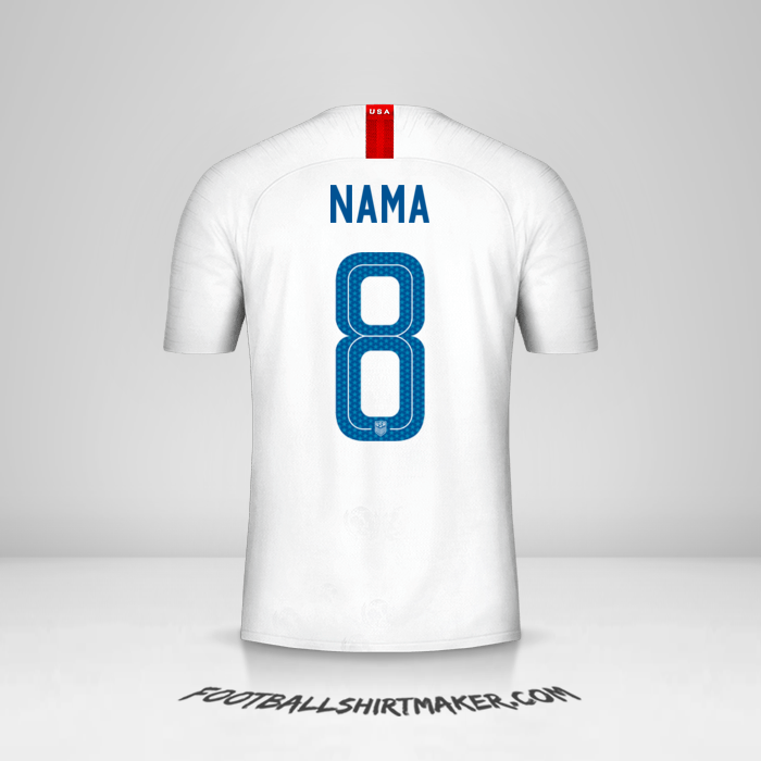 Jersey Amerika Serikat 2018 -  nama - 8