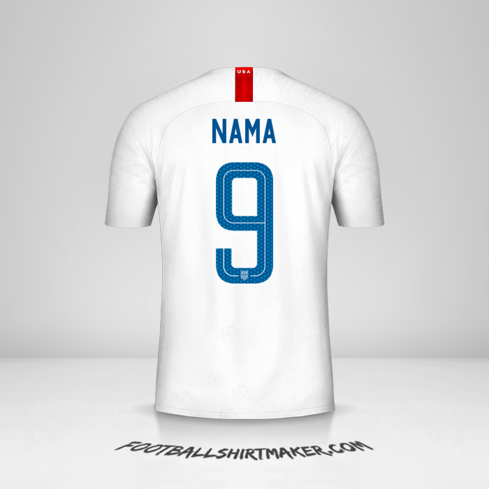 Jersey Amerika Serikat 2018 -  nama - 9