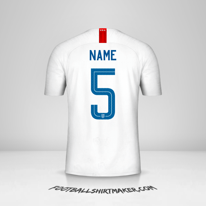 Trikot Vereinigte Staaten 2018 -  name - 5