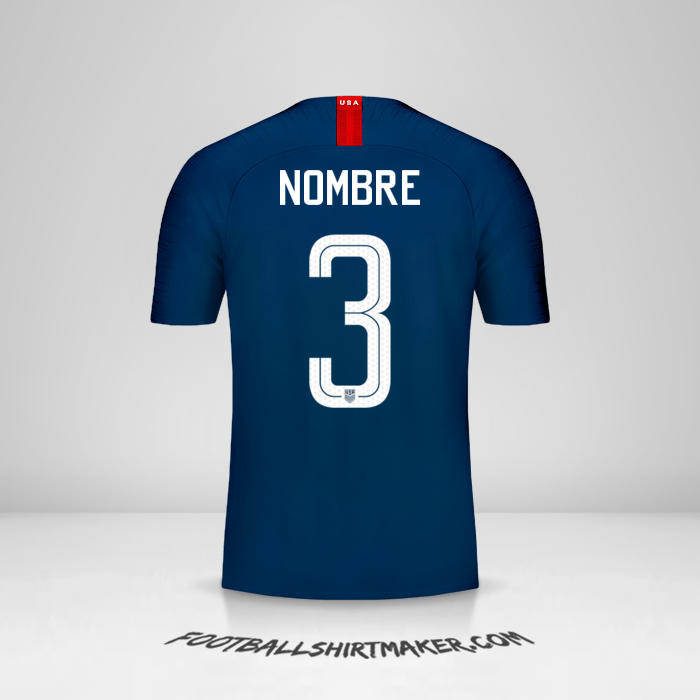 Jersey Estados Unidos 2018 Visita -  nombre - 3