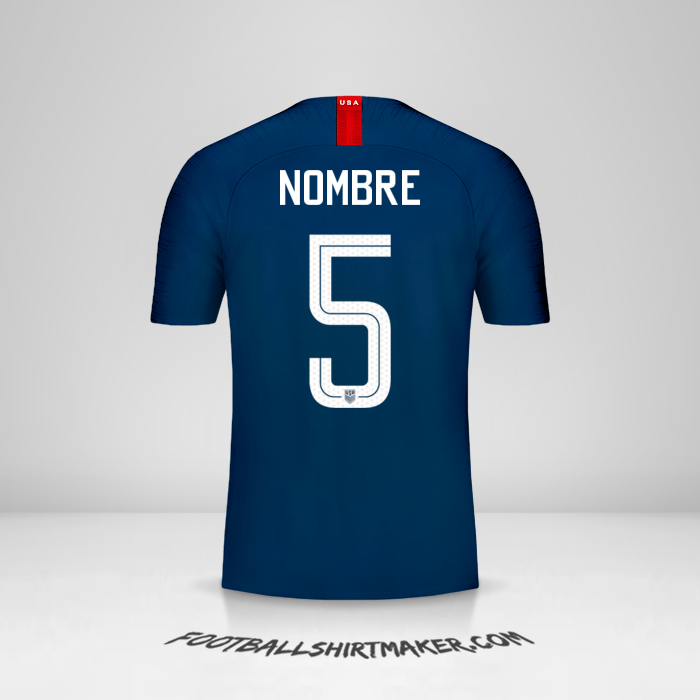 Jersey Estados Unidos 2018 Visita -  nombre - 5