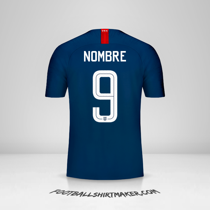 Camiseta Estados Unidos 2018 Visita -  nombre - 9