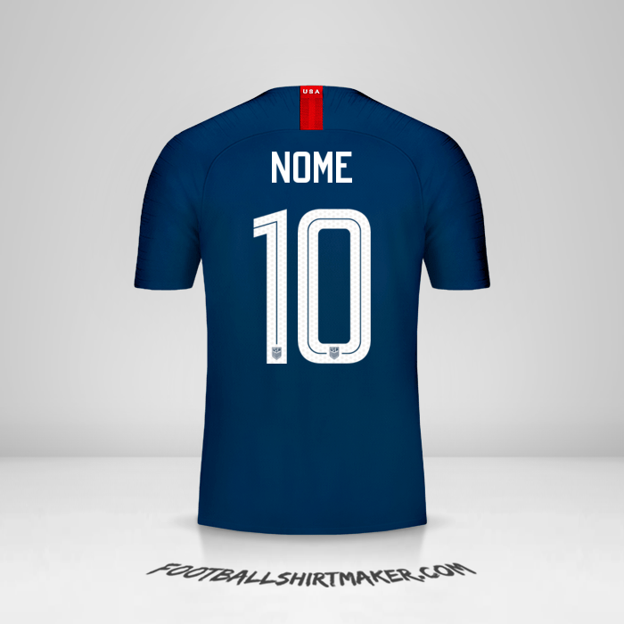 Maglia Stati Uniti 2018 Seconda -  nome - 10