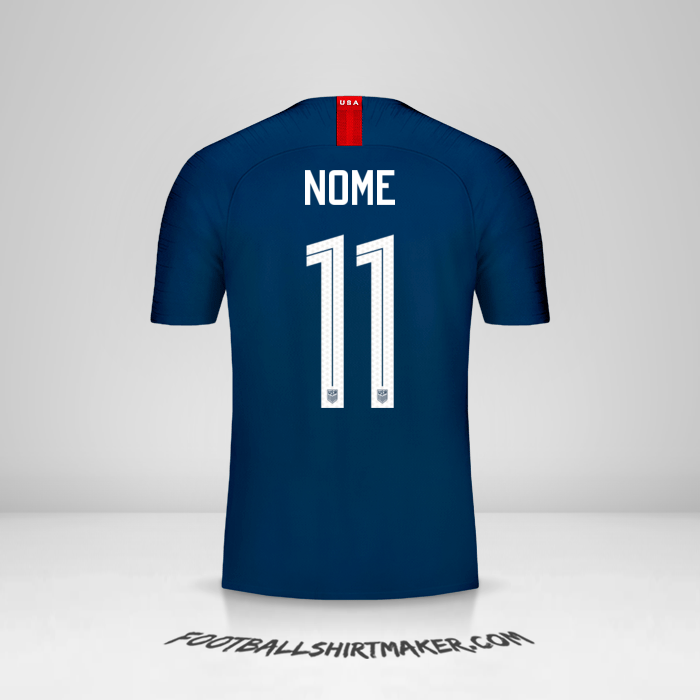 Maglia Stati Uniti 2018 Seconda -  nome - 11