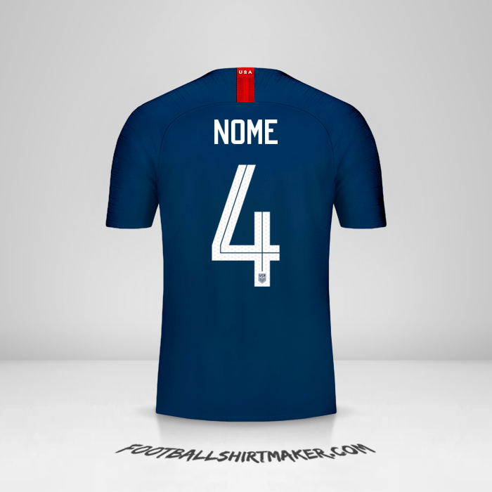 Maglia Stati Uniti 2018 Seconda -  nome - 4