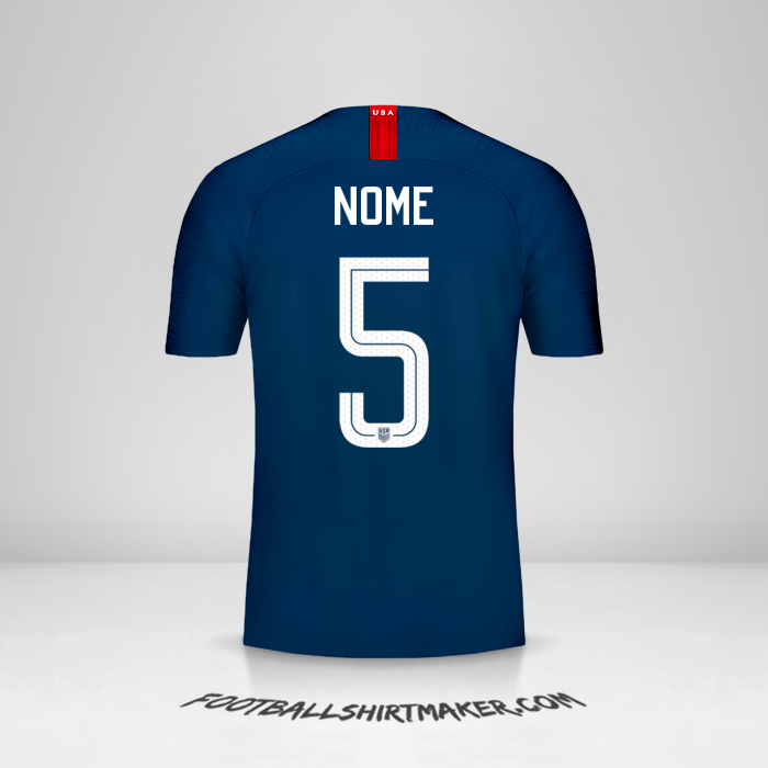Camisola Estados Unidos 2018 Alternativa -  nome - 5