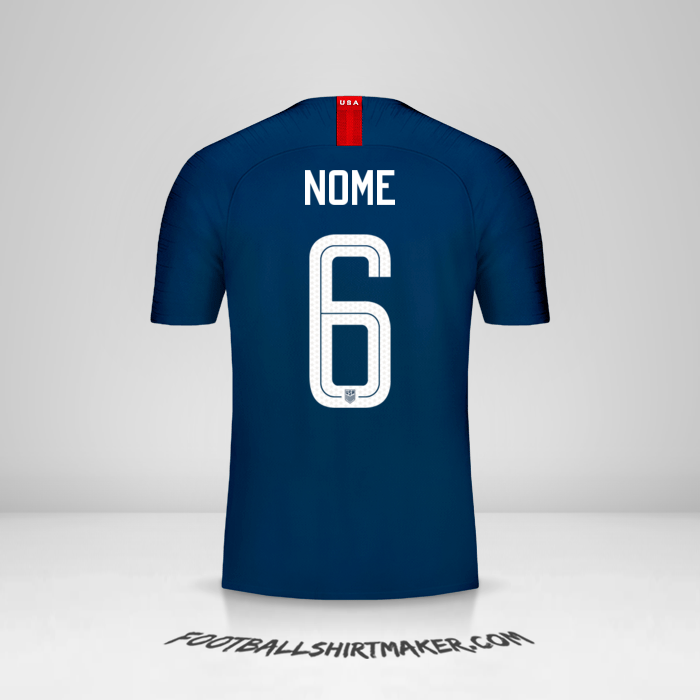 Maglia Stati Uniti 2018 Seconda -  nome - 6