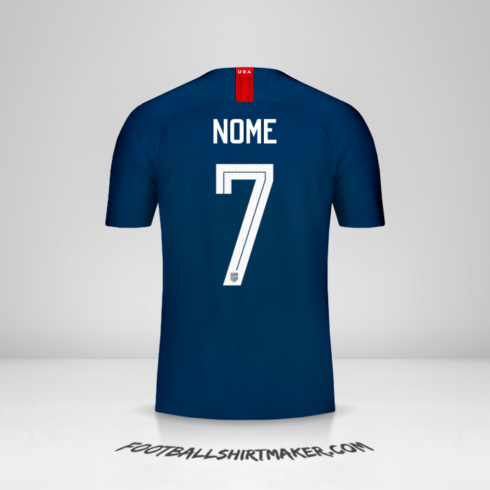 Maglia Stati Uniti 2018 Seconda -  nome - 7