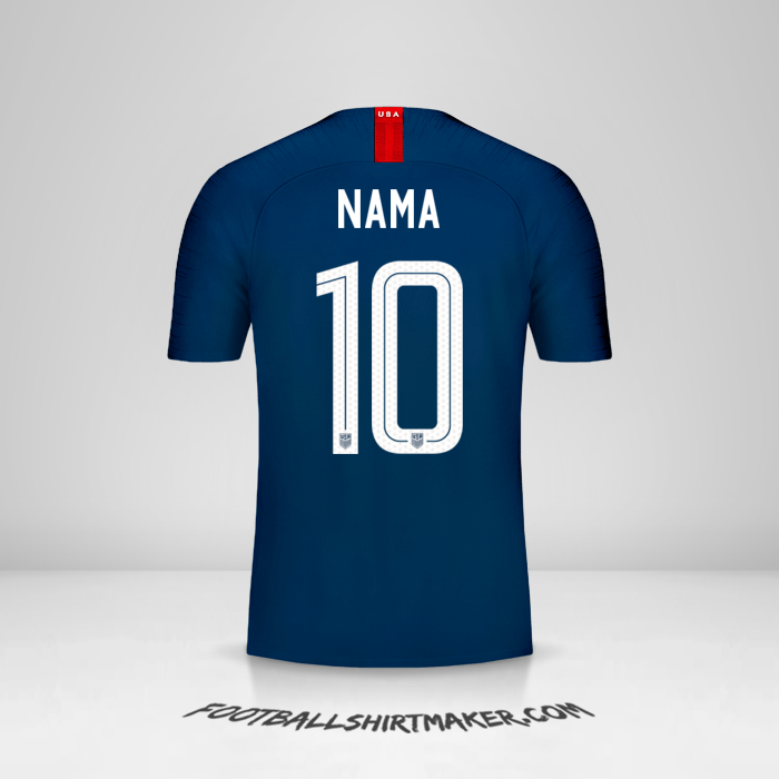 Jersey Amerika Serikat 2018 Alternatif -  nama - 10