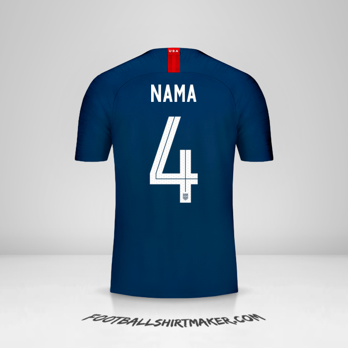 Jersey Amerika Serikat 2018 Alternatif -  nama - 4