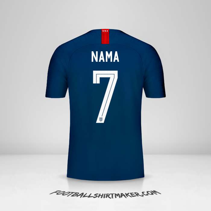 Jersey Amerika Serikat 2018 Alternatif -  nama - 7