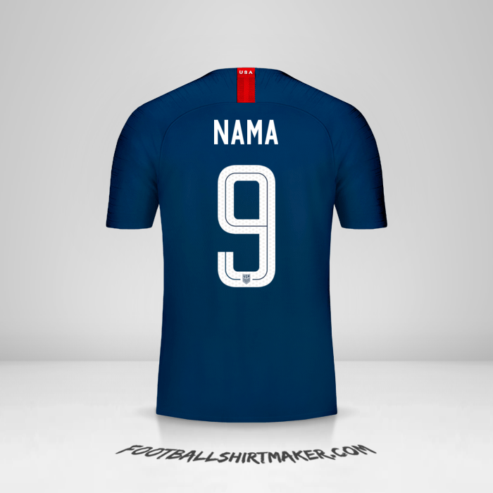 Jersey Amerika Serikat 2018 Alternatif -  nama - 9
