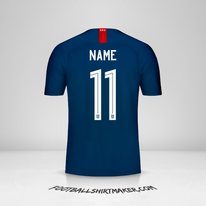 Jersey United States 2018 Away -  name - 11