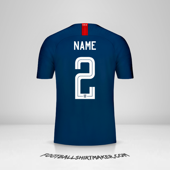 Trikot Vereinigte Staaten 2018 Auswärts -  name - 2