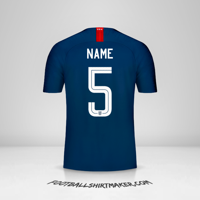 Jersey United States 2018 Away -  name - 5