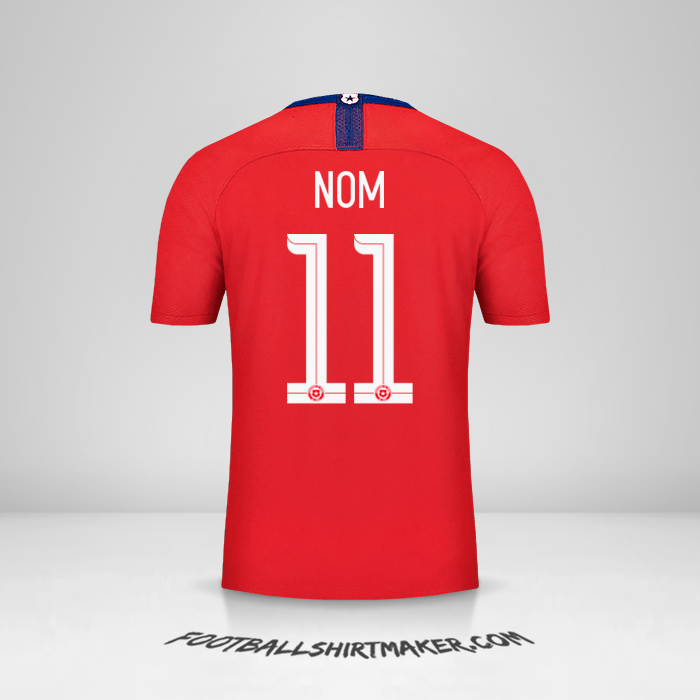 Maillot Chili 2018/19 -  nom - 11