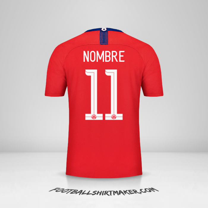 Jersey Chile 2018/19 -  nombre - 11