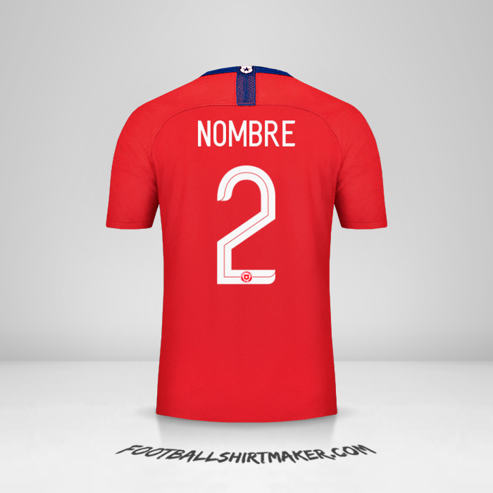 Camiseta Chile 2018/19 -  nombre - 2
