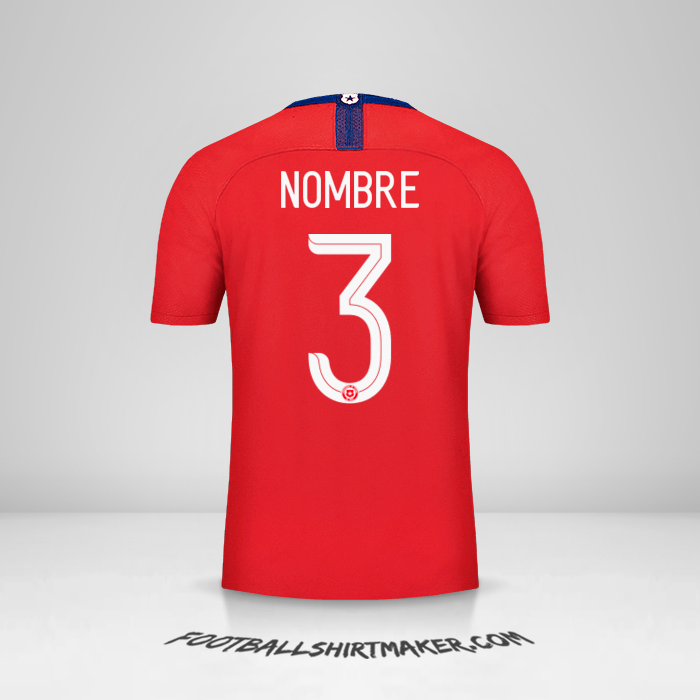 Jersey Chile 2018/19 -  nombre - 3
