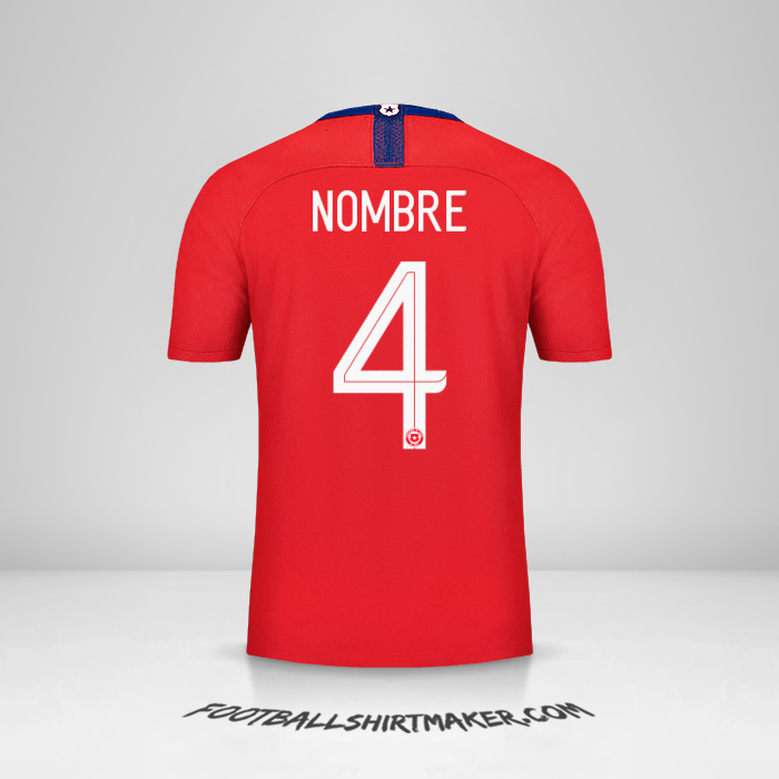 Jersey Chile 2018/19 -  nombre - 4