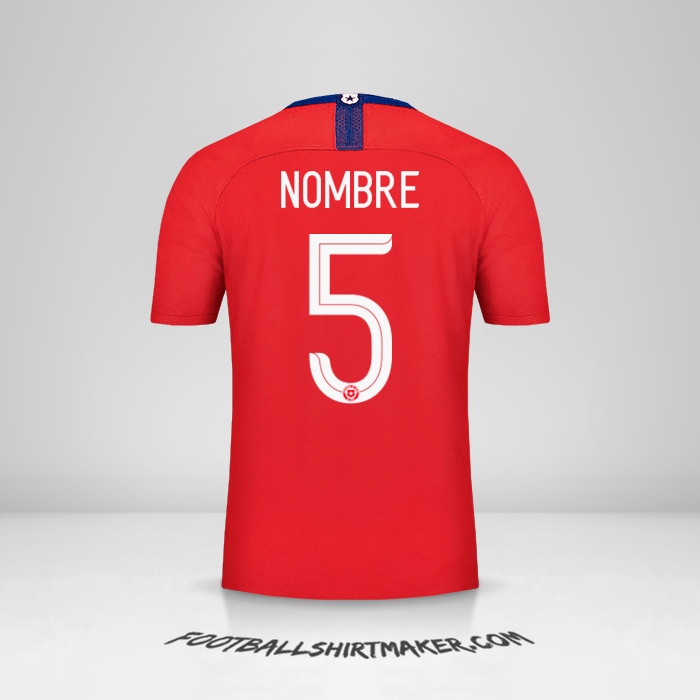 Jersey Chile 2018/19 -  nombre - 5