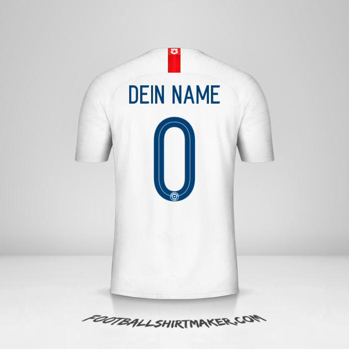 Trikot Chile 2018/19 II -  dein name - 0
