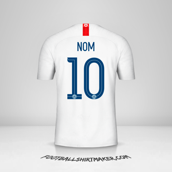 Maillot Chili 2018/19 Extérieur -  nom - 10