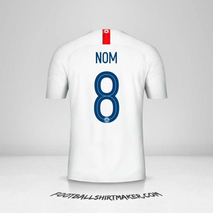 Maillot Chili 2018/19 Extérieur -  nom - 8