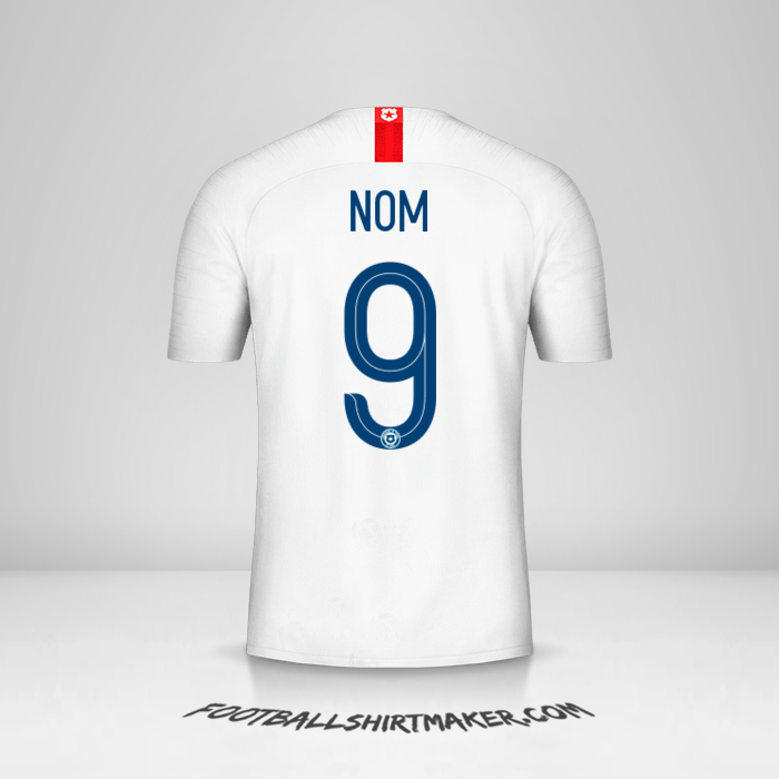 Maillot Chili 2018/19 Extérieur -  nom - 9