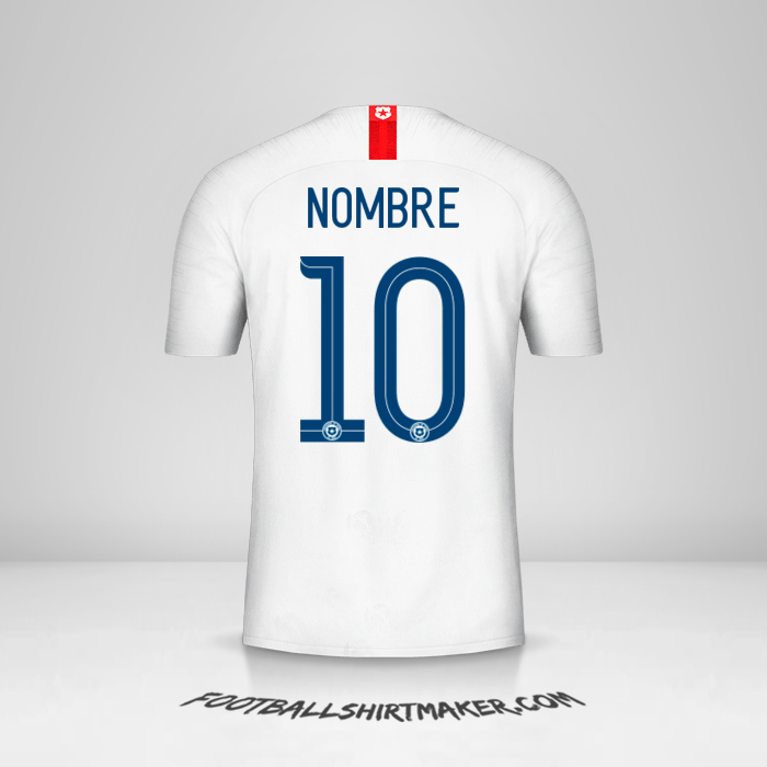 Jersey Chile 2018/19 Visita -  nombre - 10