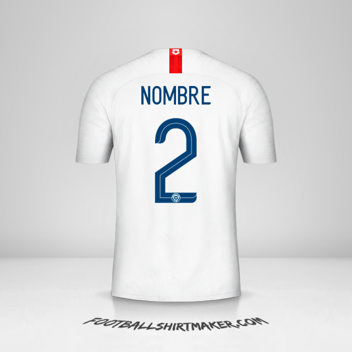 Camiseta Chile 2018/19 Visita -  nombre - 2