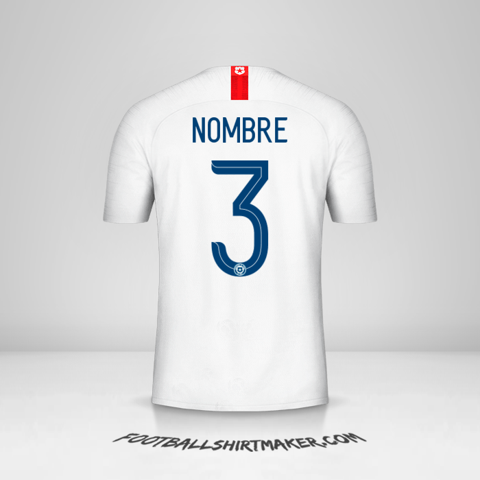 Jersey Chile 2018/19 Visita -  nombre - 3