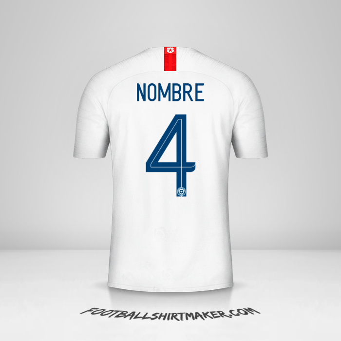 Camiseta Chile 2018/19 Visita -  nombre - 4