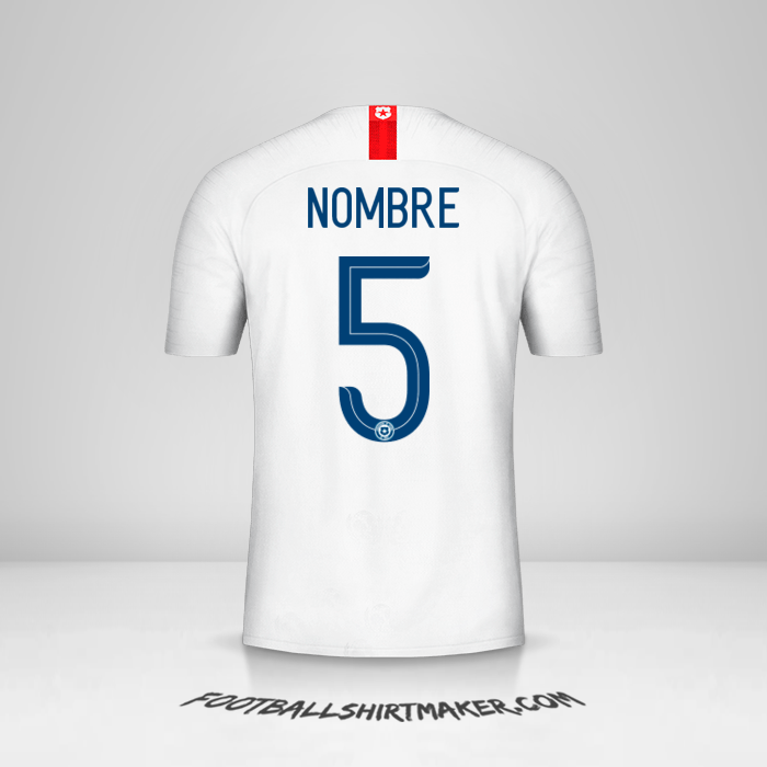 Jersey Chile 2018/19 Visita -  nombre - 5