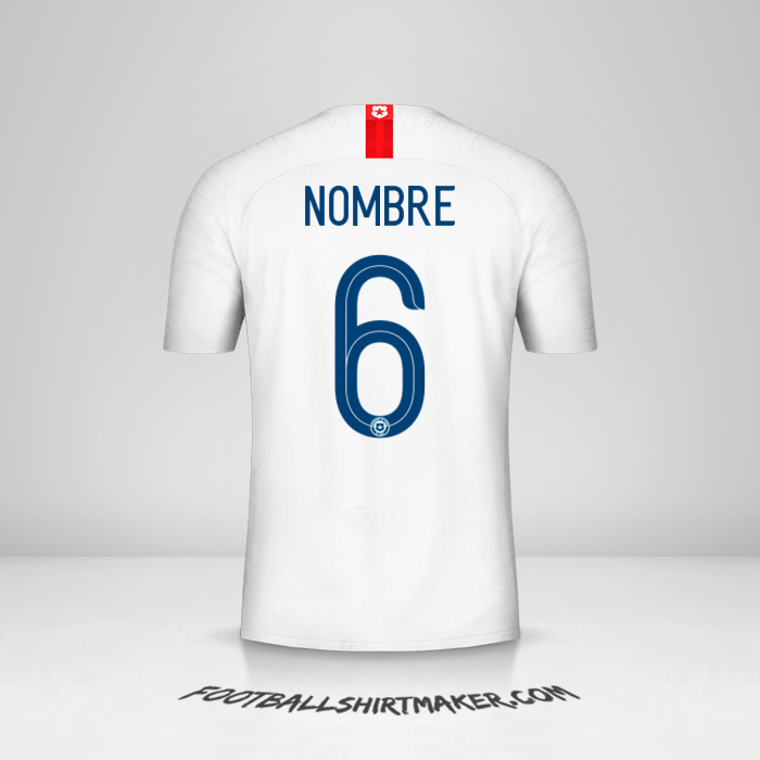Jersey Chile 2018/19 Visita -  nombre - 6