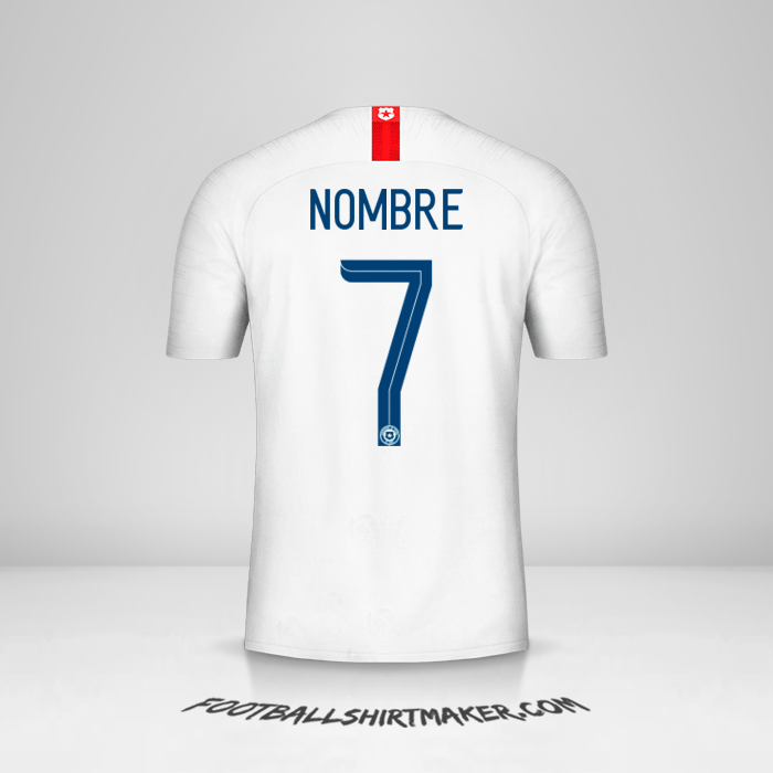 Jersey Chile 2018/19 Visita -  nombre - 7
