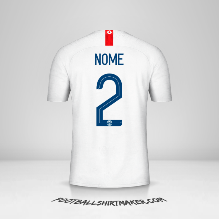 Camisa Chile 2018/19 Alternativa -  nome - 2