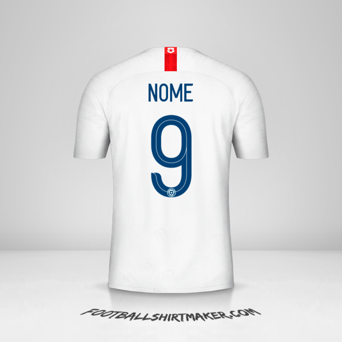 Maglia Cile 2018/19 Seconda -  nome - 9