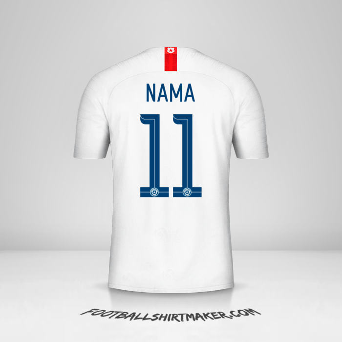 Jersey Cile 2018/19 Alternatif -  nama - 11
