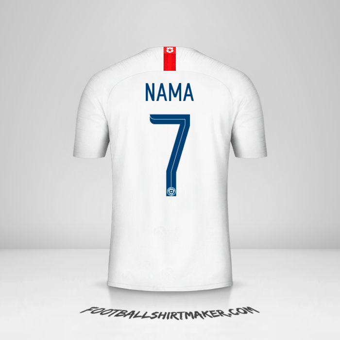 Jersey Cile 2018/19 Alternatif -  nama - 7