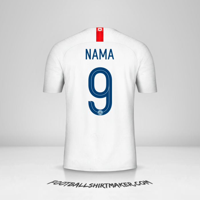 Jersey Cile 2018/19 Alternatif -  nama - 9