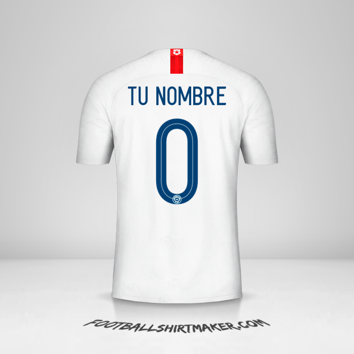 Jersey Chile 2018/19 II -  tu nombre - 0