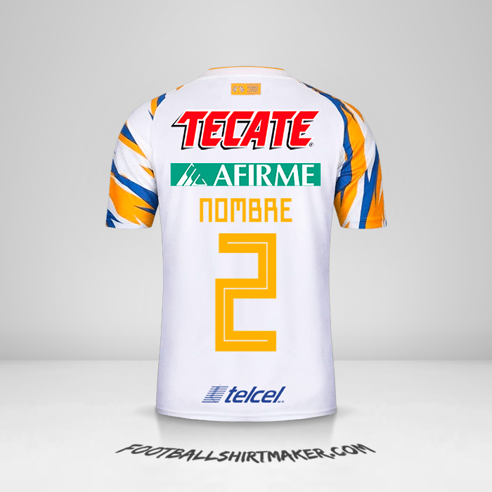 Jersey Tigres UANL 2019 Tercera -  nombre - 2