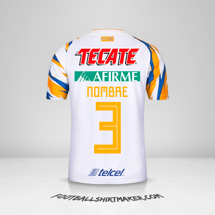 Jersey Tigres UANL 2019 Tercera -  nombre - 3