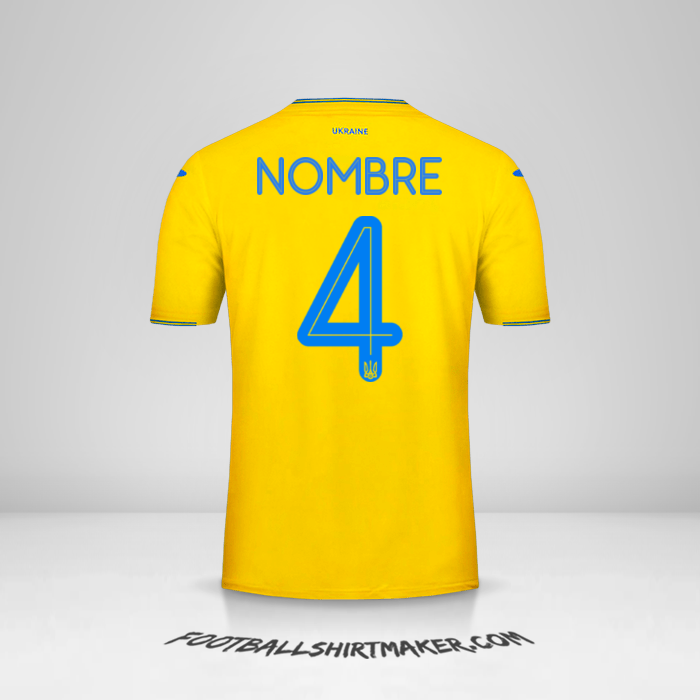 Jersey Ucrania 2018/19 -  nombre - 4